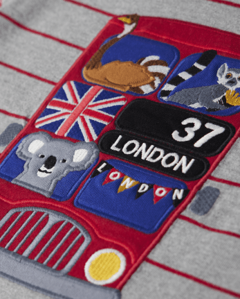 Boys Striped Trolley Top - London Calling