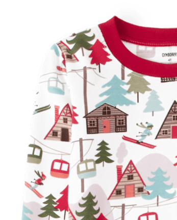 Kids Ski Lodge Snug Fit Cotton Pajamas