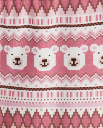 Girls Polar Bear Fairisle Leggings - Bear Hugs