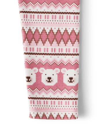 Girls Polar Bear Fairisle Leggings - Bear Hugs
