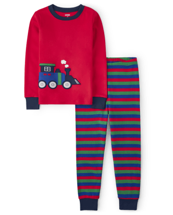 Pijama de 2 piezas de algodón Train para niños - Gymmies