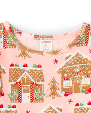 Girls Gingerbread House Babydoll Dress - Gingerbread House