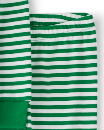 Pyjama en coton ajusté à rayures avec motif renne pour enfants