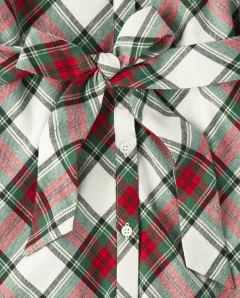 Womens Matching Family Plaid Shirt Dress - Family Celebrations