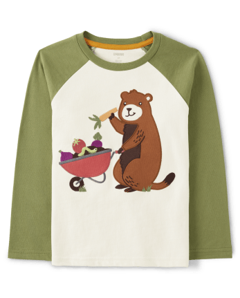 Top de marmota bordado para niños - Little Sprout