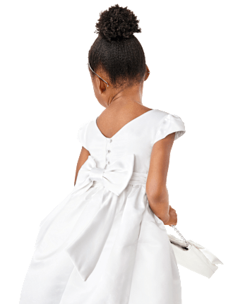 Vestido de satén para niñas - Todo vestido