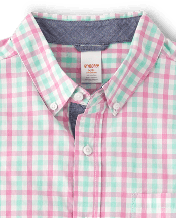 Mens Dad And Me Plaid Button Down Shirt - Time for Tea