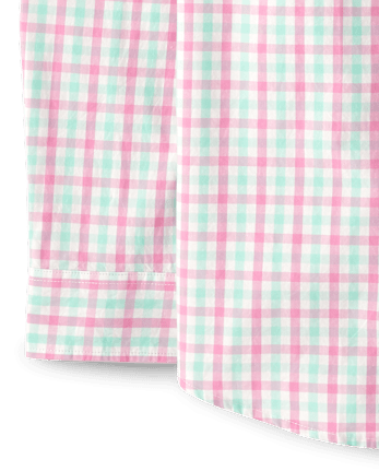 Mens Dad And Me Plaid Button Down Shirt - Time for Tea