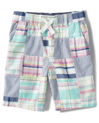Shorts sin cordones con patchwork para niños - Celebraciones de primavera