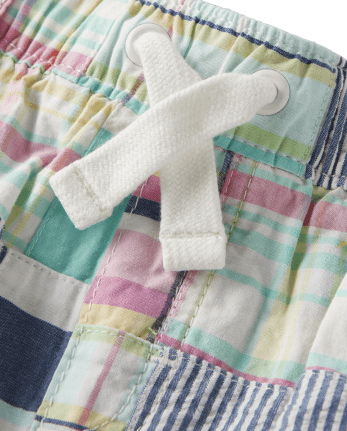 Shorts sin cordones con patchwork para niños - Celebraciones de primavera