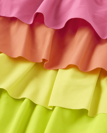 Maillot de bain une pièce à volants Fille arc-en-ciel - Splish-Splash