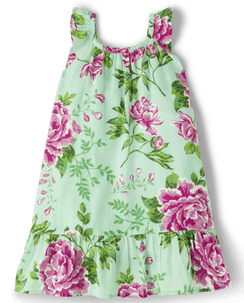 Girls Floral Ruffle Cover-Up - Splish-Splash