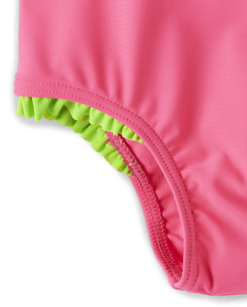 Maillot de bain une pièce brodé Toucan pour fille - Aloha
