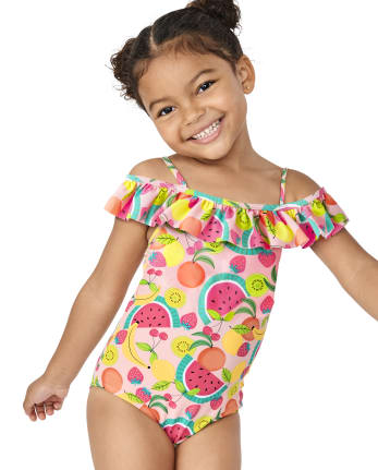 Girls off the shoulder bathing suit deals