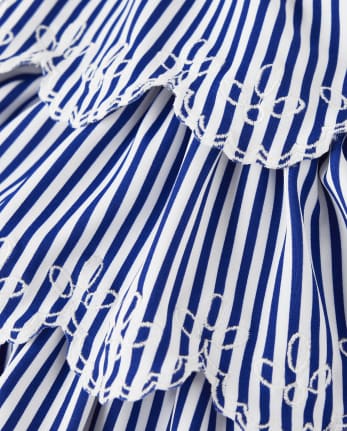 Maillot de bain une pièce rayé à œillets pour filles - Splish-Splash