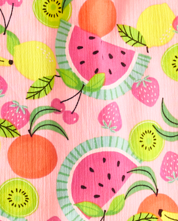 Cover-Up con volantes de frutas para niñas - Splish-Splash