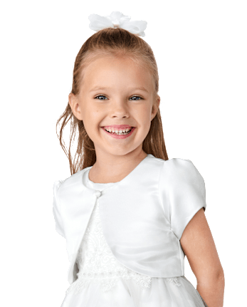 Girls Satin Bolero Jacket - Special Occasions
