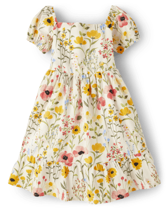 Girls Floral Tiered Dress - Country Trail