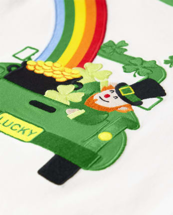 Boys Embroidered St. Patrick's Day Top - Little Leprechaun