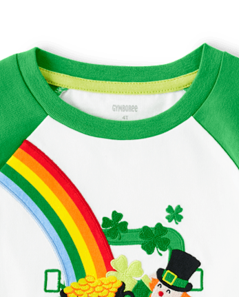 Boys Embroidered St. Patrick's Day Top - Little Leprechaun