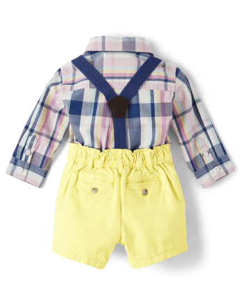 Conjunto de body con botones y pantalones cortos chinos a juego para bebés niños - Celebraciones de primavera