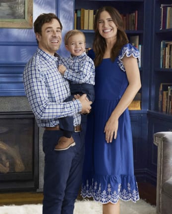 Womens Mommy And Me Eyelet Dress - Blue Belle
