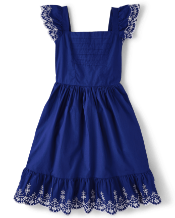 Womens Mommy And Me Eyelet Dress - Blue Belle