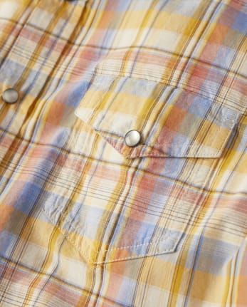 Mens Matching Family Plaid Snap Front Shirt - Country Trail