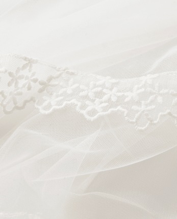 Girls Floral Lace Veil - Special Occasions