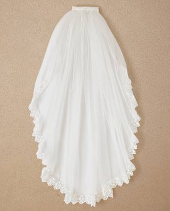 Girls Floral Lace Veil - Special Occasions