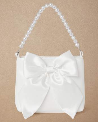 Bolso con Lazo y Perlas para Niña - Ocasión Especial