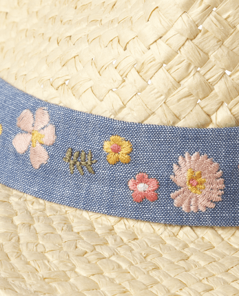 Girls Embroidered Floral Cowgirl Hat - Country Trail