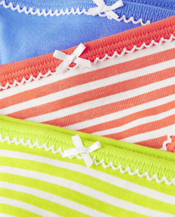 Girls Rainbow Striped Briefs 7-Pack