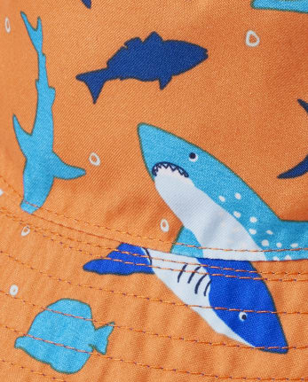 Boys Reversible Shark Bucket Hat - Splish-Splash