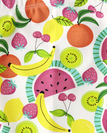 Girls Fruit Capri Leggings - Festive Fruit