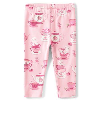 Girls Teacup Capri Leggings - Time for Tea