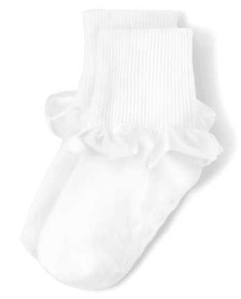 Calcetines con puños vueltos y volantes para niñas - Ocasión especial