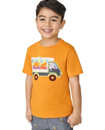 Boys Embroidered Truck Top - Little Sprout