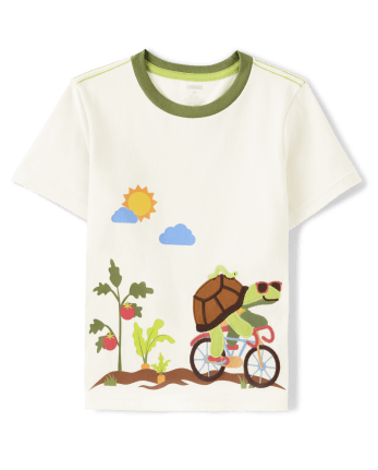 Boys Embroidered Turtle Top - Little Sprout