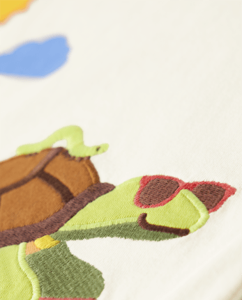 Boys Embroidered Turtle Top - Little Sprout