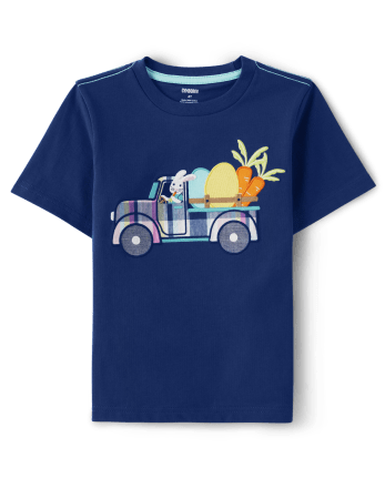 Boys Embroidered Truck Top - Spring Celebrations