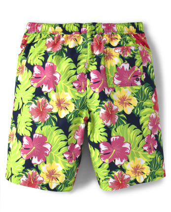 Mens Matching Family Tropical Swim Trunks - Aloha