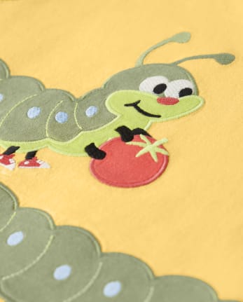 Boys Embroidered Caterpillar Top - Little Sprout