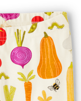 Pyjama enfant en coton ajusté motif légumes