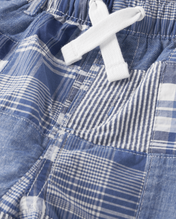 Boys Madras Pull On Shorts - Sandy Shores