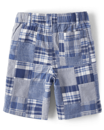 Boys Madras Pull On Shorts - Sandy Shores
