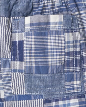 Boys Madras Pull On Shorts - Sandy Shores