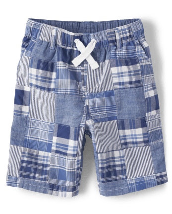 Boys Madras Pull On Shorts - Sandy Shores