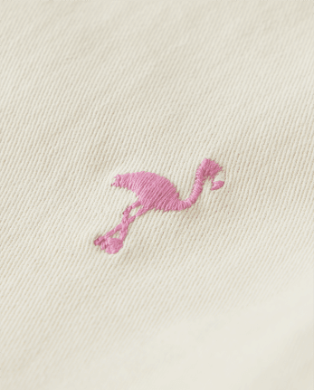 Boys Schiffli Flamingo Pull On Chino Shorts - Tropical Paradise