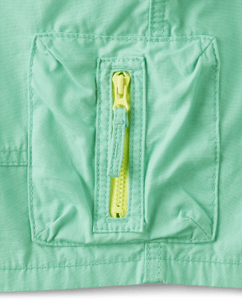 Boys Pull On Cargo Shorts - Tropical Paradise